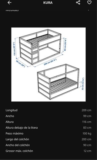 Litera infantil de madera