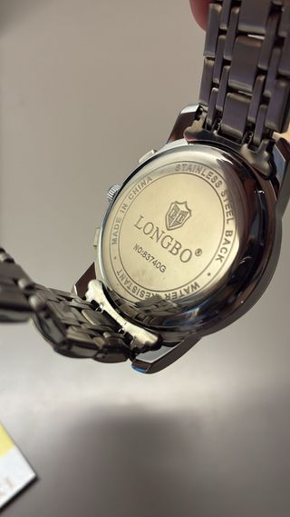 Reloj Longbo Plateado y Blanco
