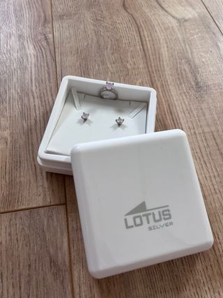 Conjunto Lotus Plata y Rosa