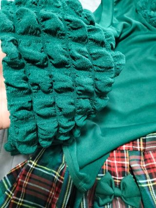Completo bimba verde tartan
