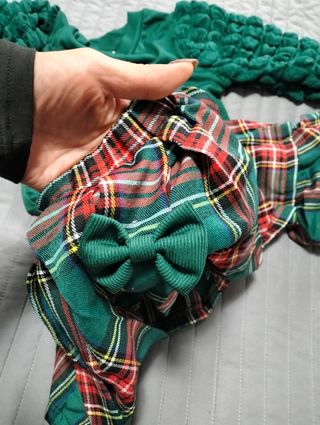 Completo bimba verde tartan