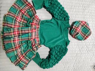 Completo bimba verde tartan