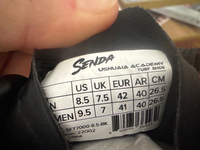 Zapatillas Fútbol Senda Niño/Hombre Negro/Blanco