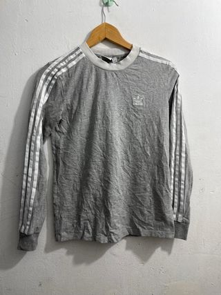 ¡¡OFERTA! Talla S Camiseta Adidas Gris Manga Larga