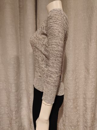 Jersey Zara punto fino gris