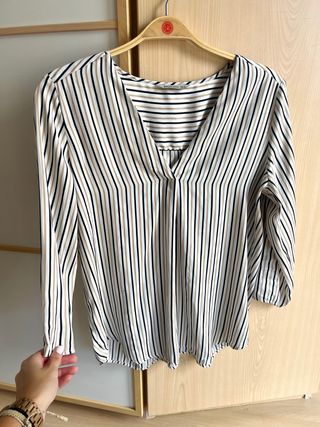 Blusa Rayas Stradivarius Talla XL