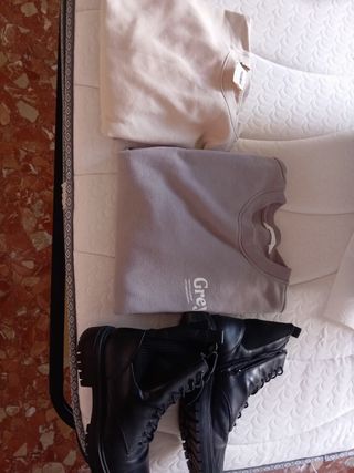 Conjunto Ropa Invierno Beige Gris Negro