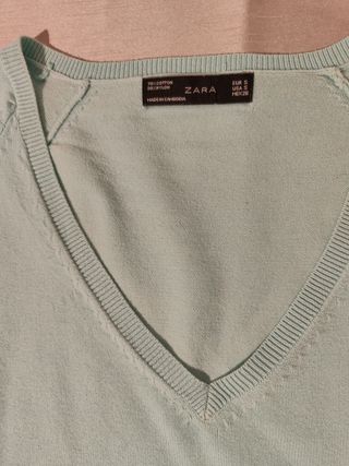 Jersey Zara Turquesa Talla S