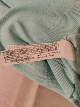 Jersey Zara Turquesa Talla S