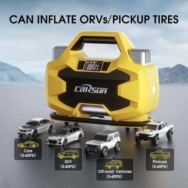☆ Compressore d'aria portatile CARSUN 150 PSI