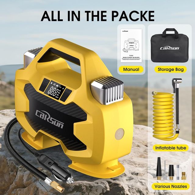 ☆ Compressore d'aria portatile CARSUN 150 PSI