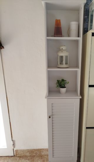 Mueble Auxiliar Blanco y Beige