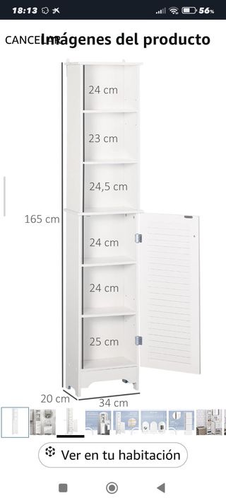 Mueble Auxiliar Blanco y Beige