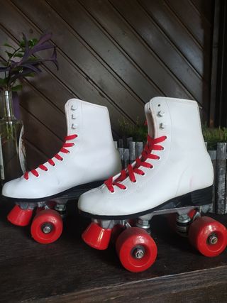 Patines infantiles blancos 4 ruedas
