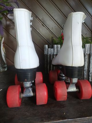 Patines infantiles blancos 4 ruedas