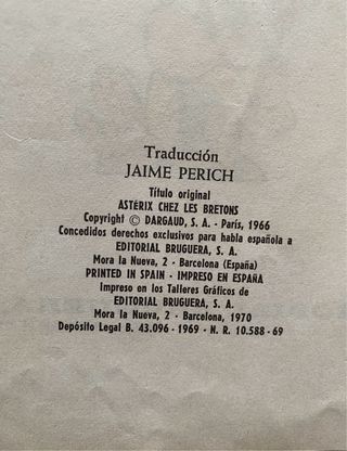 4 Tebeos cómic antiguos Astérix&Obelis en francés