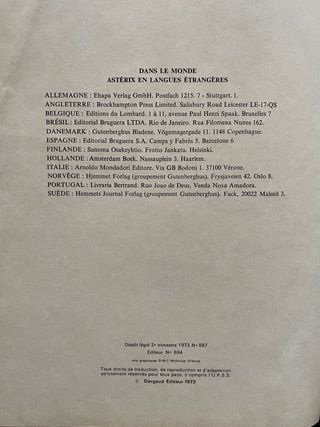 4 Tebeos cómic antiguos Astérix&Obelis en francés