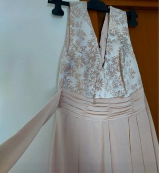 Abito elegante donna beige/oro