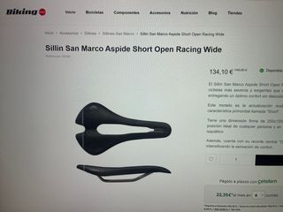 Sillín San Marco Aspide Short Open Racing Wide