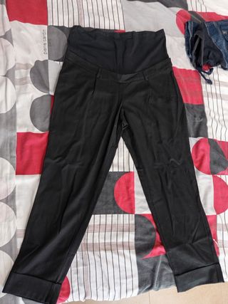 Pantalón negro poliéster embarazada