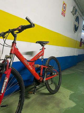 Bicicleta de montaña juvenil doble suspensión