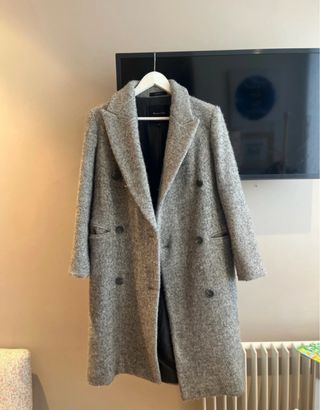 Abrigo Massimo Dutti Gris Lana