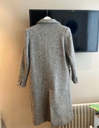 Abrigo Massimo Dutti Gris Lana