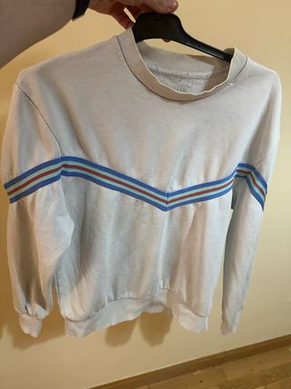 Sudadera Primark blanca con franjas