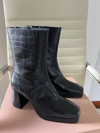 Botín Bimani Elena Coco Negro Talla 38