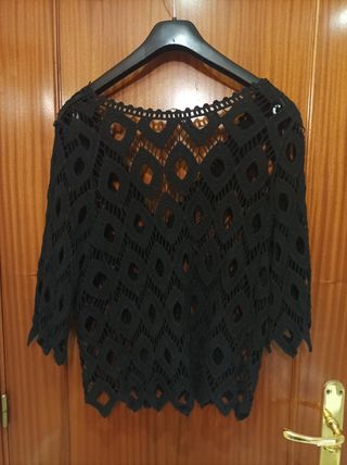 Torera de hilo de Algodón Negra Talla XL