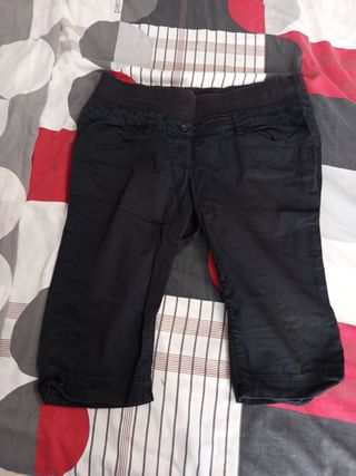 Pantalón pirata premamá negro