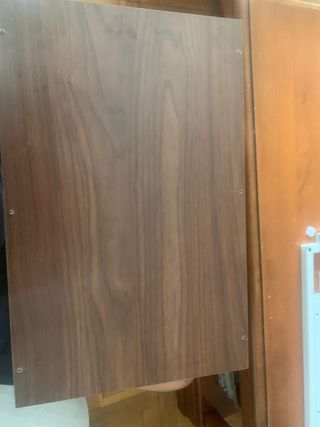 Mesa auxiliar madera y metal