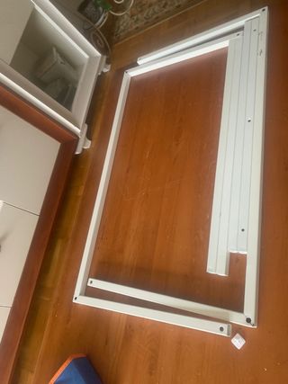 Mesa auxiliar madera y metal