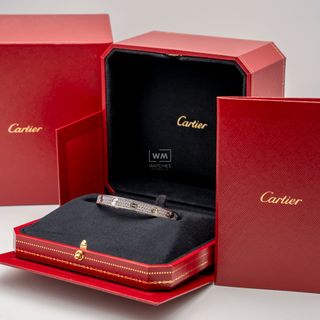 Pulsera Cartier Love Full pave Original Talla 16 