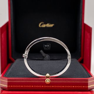 Pulsera Cartier Love Full pave Original Talla 16 