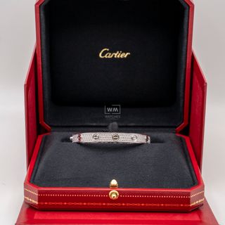 Pulsera Cartier Love Full pave Original Talla 16 