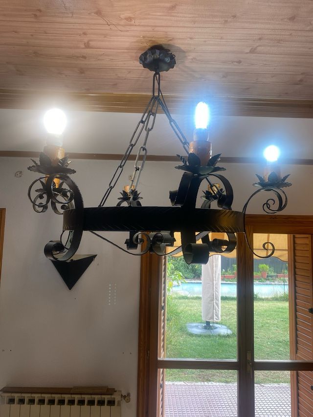 Lámpara de salón rústica forja (2 unidades))