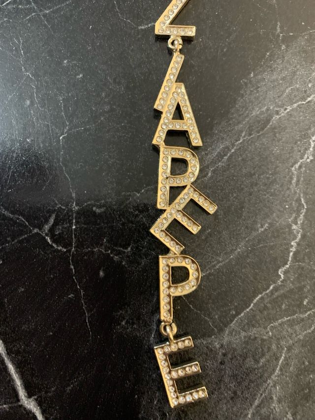 Collana Patrizia Pepe lettere pendenti oro