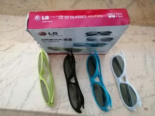 4 Gafas NUEVAS 3D Cinema LG
