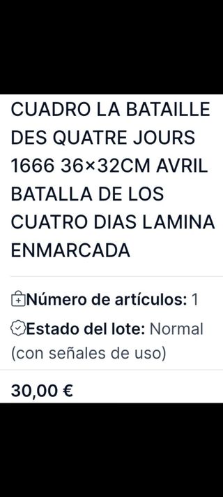 Cuadro Batalla Naval Marco Dorado