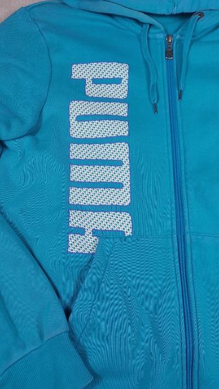 Sudadera Puma Azul con Capucha Unisex