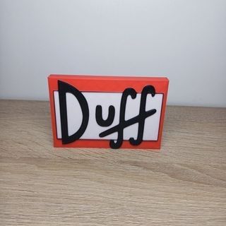 Logo cerveza Duff 3D estilo Simpsons