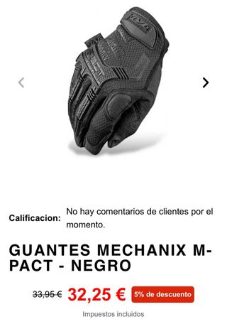 Guantes Mechanix M-Pact Negros