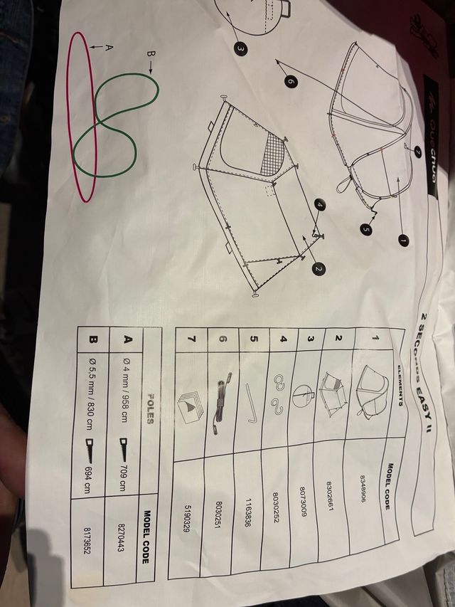 Tienda de campaña 2 segundos