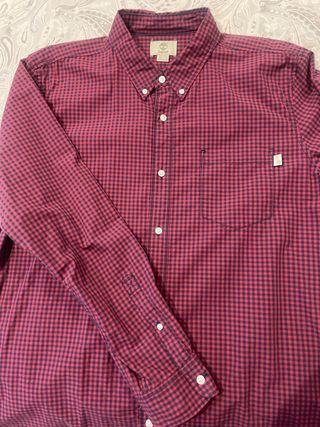 Camisa Timberland Cuadros Morado/Rojo