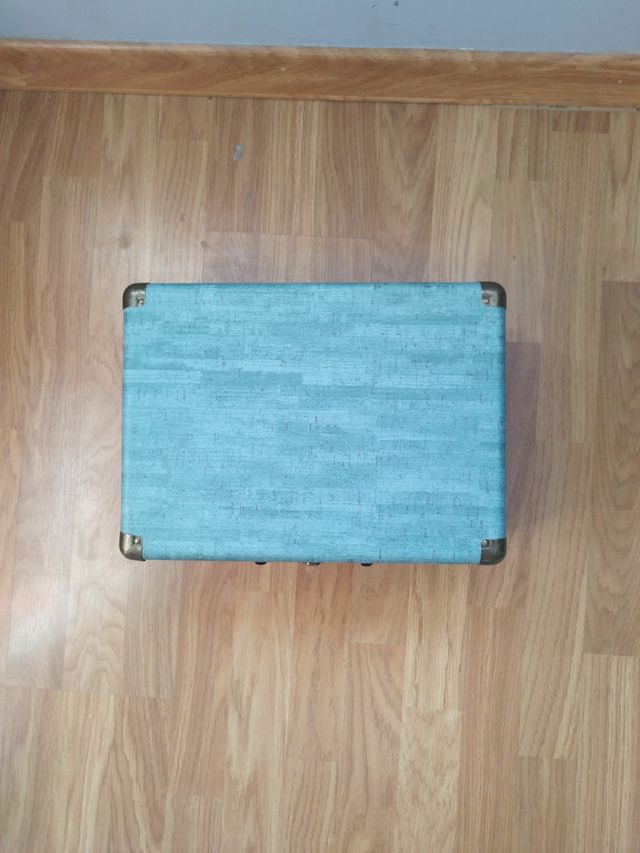 Tocadiscos Vinilo Azul y Dorado