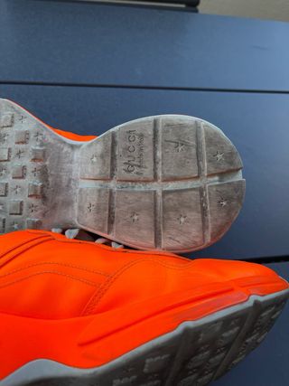 Zapatillas Gucci Naranja Cuero