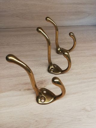 Ganchos Colgadores Dorados Metal