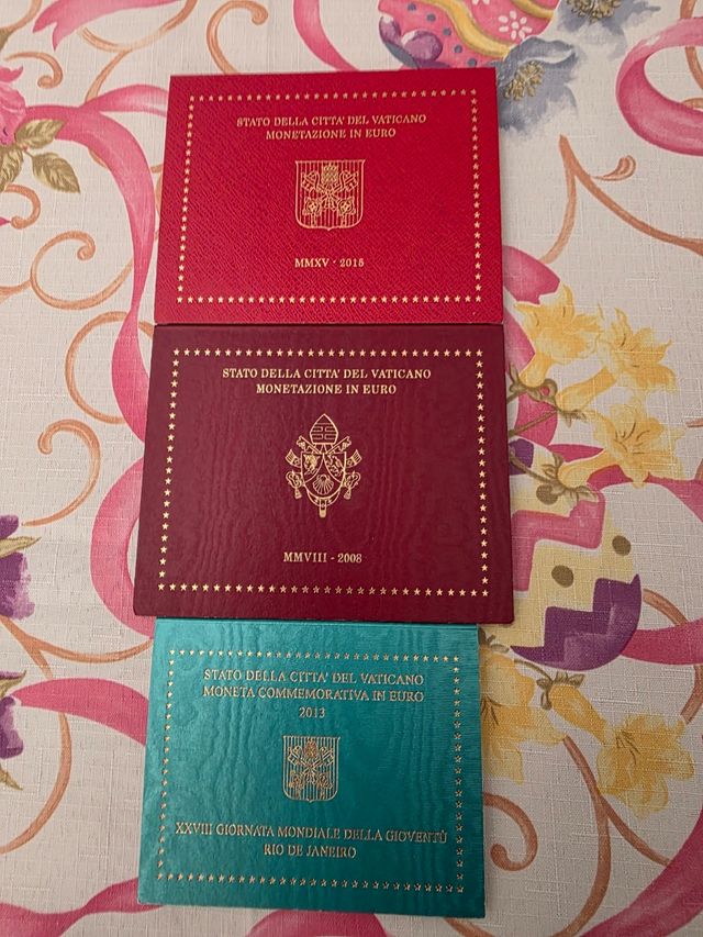 Carpetas Monedas Vaticano 2013, 2015, 2008