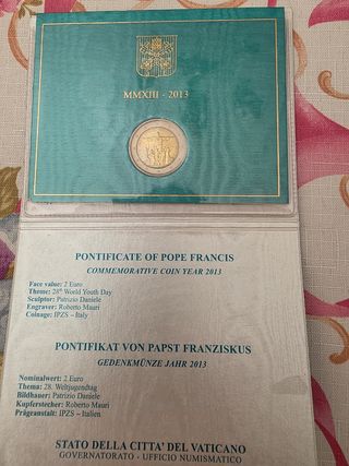 Carpetas Monedas Vaticano 2013, 2015, 2008